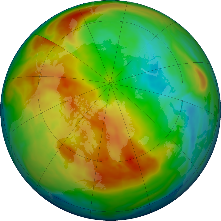 Arctic ozone map for 28 December 2023